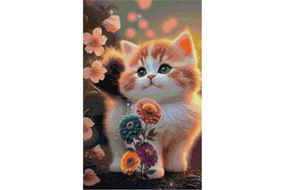Cat and Flowers Counted Cross Stitch PDF: A Designer Review