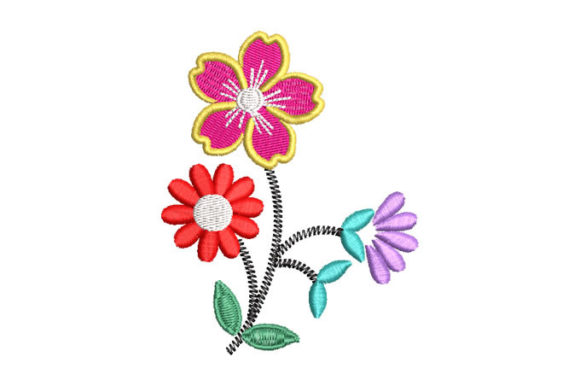 Colorful Flowers with Green Branches Embroidery Review