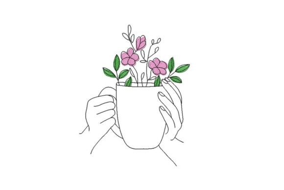 Flowers in a Mug Embroidery Design Review