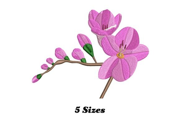 Freesia Flower Embroidery Design: A Craft Fair Winner