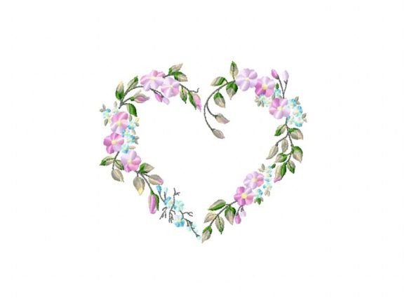 Heart Flowers: A Sweet Embroidery Design for Cherished Handmade Gifts