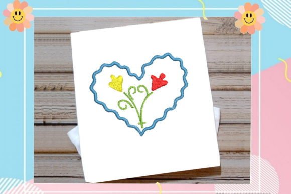 Heart with Flowers Embroidery Review for Small Business Merch